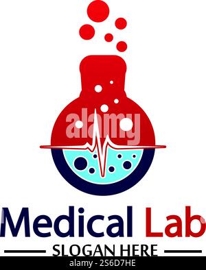 Medical Lab Logo Template Design Vector, Emblem, Design Concept, Creative Symbol, Icon Stock Vector
