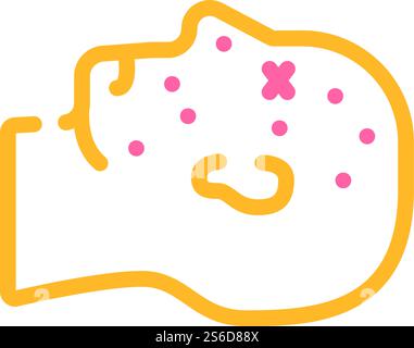 death from allergies color icon vector. death from allergies sign. isolated symbol illustration. death from allergies color icon vector illustration Stock Vector