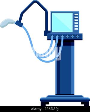Cardio ventilator medical machine icon. Cartoon of cardio ventilator medical machine vector icon for web design isolated on white background. Cardio ventilator medical machine icon, cartoon style Stock Vector