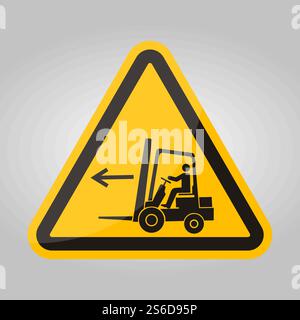Forklift Point Left Symbol Sign Isolate On White Background,Vector Illustration EPS.10 Stock Vector