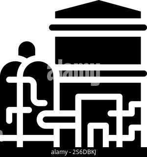 production factory bio fuel glyph icon vector illustration Stock Vector ...