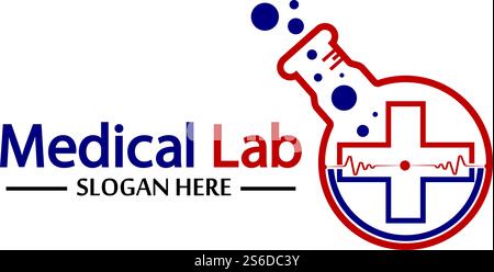 Medical Lab Logo Template Design Vector, Emblem, Design Concept, Creative Symbol, Icon Stock Vector