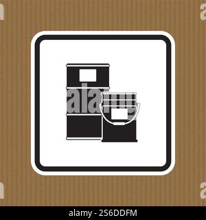 Paint Drum Area Symbol Sign Isolate On White Background,Vector Illustration Stock Vector