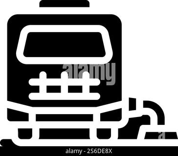 mobile home connection to cesspool glyph icon vector. mobile home connection to cesspool sign. isolated contour symbol black illustration. mobile home connection to cesspool glyph icon vector illustration Stock Vector