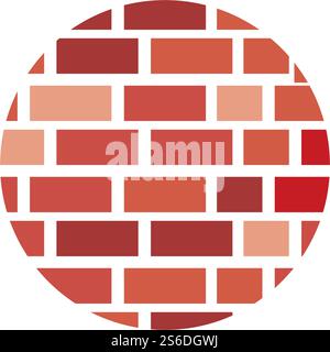 Brick wall logo vector ilustration design Stock Vector
