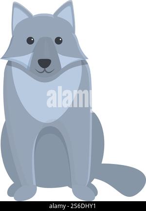 Old wolf icon. Cartoon of old wolf vector icon for web design isolated on white background. Old wolf icon, cartoon style Stock Vector