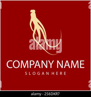 Ginseng Wave Logo Template vector symbol nature Stock Vector