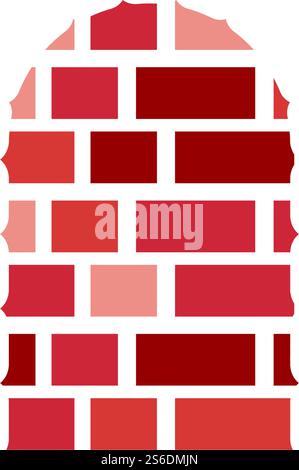 Brick wall logo vector ilustration design Stock Vector
