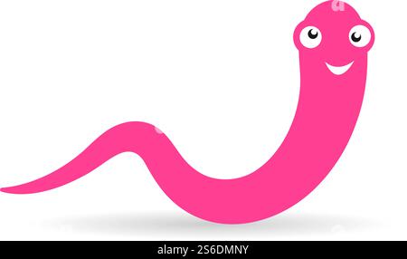 Worm illustration logo vector design Stock Vector