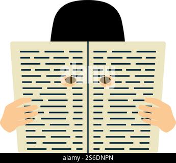 Newspaper Hole Icon. Flat Color Design. Vector Illustration. Stock Vector