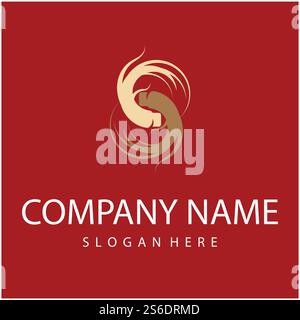 Ginseng Wave Logo Template vector symbol nature Stock Vector