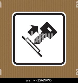 Pull Key Symbol Sign Isolate On White Background,Vector Illustration EPS.10 Stock Vector