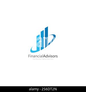 financial advisors logo design template vector icon Stock Vector