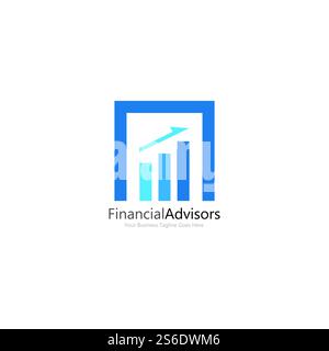financial advisors logo design template vector icon Stock Vector