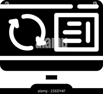 files of operating system glyph icon vector illustration Stock Vector ...