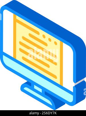 document of operating system isometric icon vector. document of operating system sign. isolated symbol illustration. document of operating system isometric icon vector illustration Stock Vector