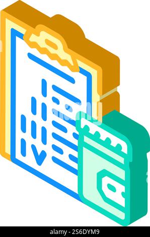 checklist with testing stages color icon vector. checklist with testing ...