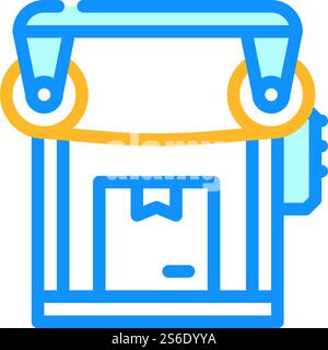 packaging machine color icon vector. packaging machine sign. isolated symbol illustration. packaging machine color icon vector illustration flat Stock Vector