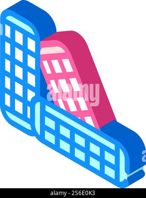 curlers groomer service isometric icon vector. curlers groomer service sign. isolated symbol illustration. curlers groomer service isometric icon vector illustration Stock Vector