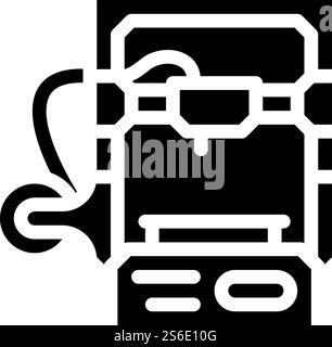3d printer black glyph icon Stock Vector Image & Art - Alamy