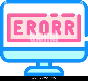 error operating system color icon vector. error operating system sign. isolated symbol illustration. error operating system color icon vector illustration Stock Vector