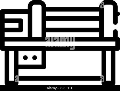 rolling machine line icon vector. rolling machine sign. isolated contour symbol black illustration. rolling machine line icon vector illustration flat Stock Vector