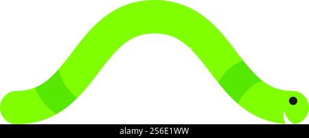 Worm illustration logo vector design Stock Vector