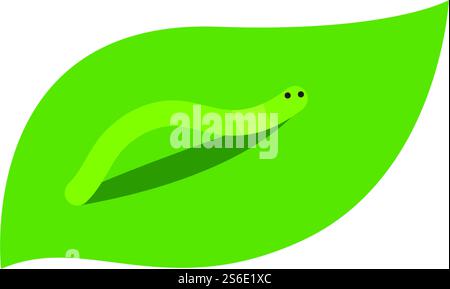 Worm illustration logo vector design Stock Vector