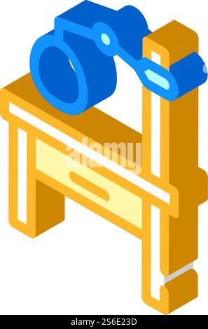 table for examination domestic animal isometric icon vector. table for examination domestic animal sign. isolated symbol illustration. table for examination domestic animal isometric icon vector illustration Stock Vector