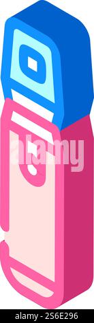 spray with perfume groomer isometric icon vector. spray with perfume groomer sign. isolated symbol illustration. spray with perfume groomer isometric icon vector illustration Stock Vector