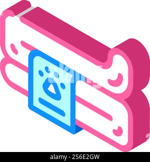 towel for domestic animal isometric icon vector. towel for domestic animal sign. isolated symbol illustration. towel for domestic animal isometric icon vector illustration Stock Vector