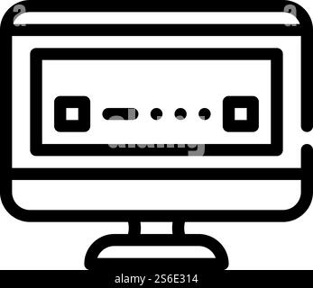 download operating system line icon vector. download operating system sign. isolated contour symbol black illustration. download operating system line icon vector illustration Stock Vector