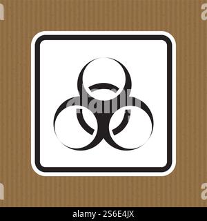 Beware Biological Hazard Symbol Isolate On White Background,Vector Illustration EPS.10 Stock Vector