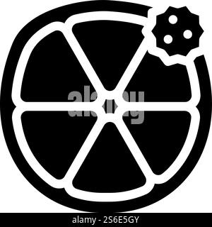 citrus fruit allergy glyph icon vector. citrus fruit allergy sign. isolated contour symbol black illustration. citrus fruit allergy glyph icon vector illustration Stock Vector