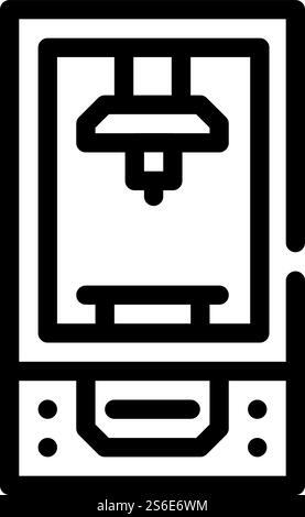 powder for 3d printer line icon vector illustration Stock Vector Image ...