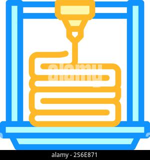 layers of 3d printing icon color illustration Stock Vector Image & Art ...