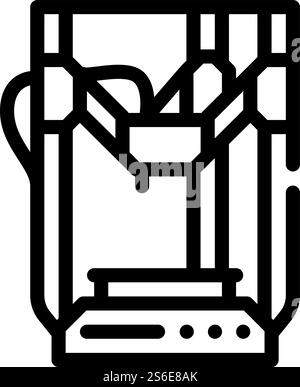 powder for 3d printer line icon vector illustration Stock Vector Image ...
