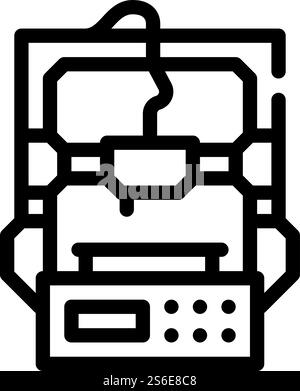 powder for 3d printer line icon vector illustration Stock Vector Image ...