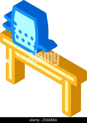 desktop air purifier isometric icon vector. desktop air purifier sign. isolated symbol illustration. desktop air purifier isometric icon vector illustration Stock Vector