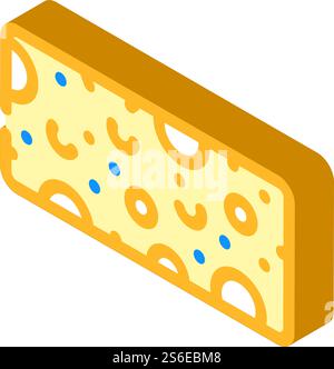 sponge for wash isometric icon vector. sponge for wash sign. isolated symbol illustration. sponge for wash isometric icon vector illustration Stock Vector