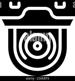 security gadget video camera glyph icon vector illustration Stock ...