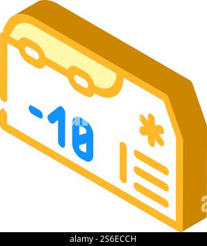 mobile refrigerator isometric icon vector illustration color Stock ...