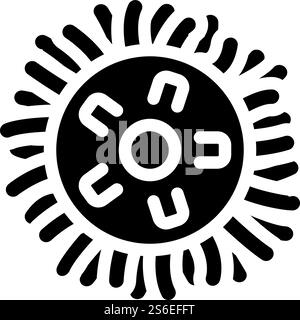 disc for rubbing surface glyph icon vector. disc for rubbing surface sign. isolated contour symbol black illustration. disc for rubbing surface glyph icon vector illustration Stock Vector