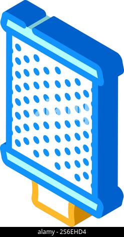 filter air cleaning machine part isometric icon vector. filter air cleaning machine part sign. isolated symbol illustration. filter air cleaning machine part isometric icon vector illustration Stock Vector