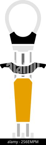 Alpinist Camalot Icon. Flat Color Design. Vector Illustration. Stock Vector