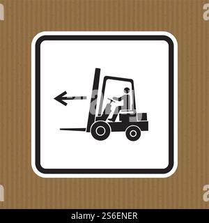 Forklift Point Left Symbol Sign Isolate On White Background,Vector Illustration Stock Vector