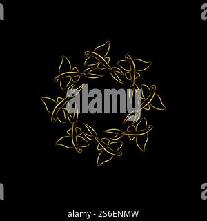 gold flying fish logo vector icon design template Stock Vector