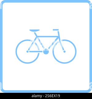 Bike Icon. Blue Frame Design. Vector Illustration. Stock Vector