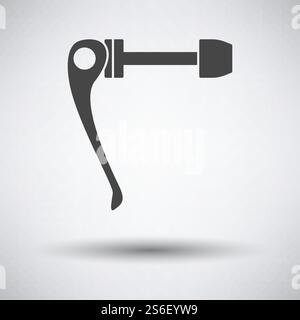 Bike Quick Release Icon. Dark Gray on Gray Background With Round Shadow. Vector Illustration. Stock Vector