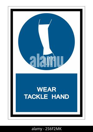 PPE Icon.Wear Tackle Hand Symbol Isolate On White Background,Vector Illustration EPS.10 Stock Vector
